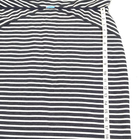 Ann Taylor Women’s Navy Blue White Stripe Summer Shirt Dress Size 14 - Picture 9 of 12